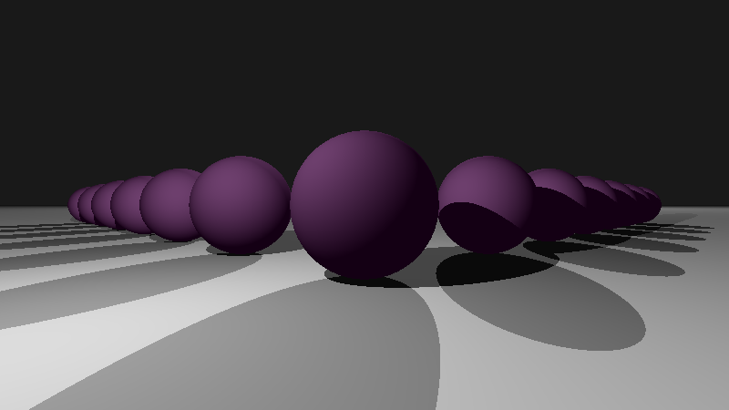 ray-traced spheres with shadows